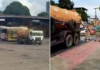Ex-funcionário furta caminhão, invade garagem e destrói ônibus em Salvador