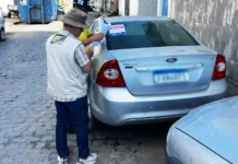 Operação da SMT notifica carros abandonados e dá prazo de cinco dias para retirada das vias